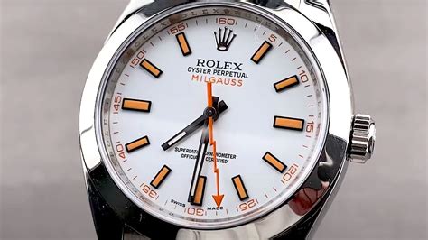 rolex milgauss 11640 white dial|rolex milgauss pvd black.